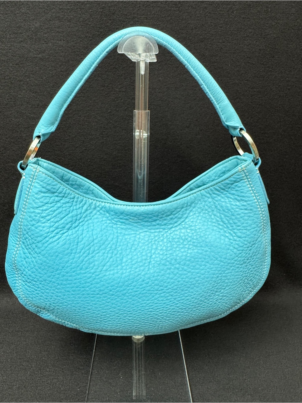 Ann Taylor Turquoise Leather Hobo Bag